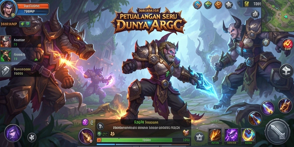 Tangkapan layar menampilkan aksi seru dalam permainan ARPG 789RP.