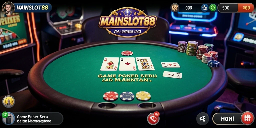 Tampilan gameplay MAINSLOT88 yang mendebarkan dengan fitur permainan poker.